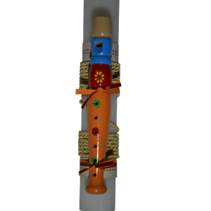 Χειροποίητη Αρωματική Λαμπάδα Με Ξύλινη Φλογέρα Πορτοκαλί (2025060) Χειροποίητη Αρωματική Λαμπάδα Με Ξύλινη Φλογέρα Πορτοκαλί (2025060)