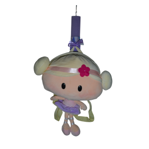 Χειροποίητη Αρωματική Λαμπάδα Τσάντα πλάτης Με Κούκλα Μωβ (2025114)