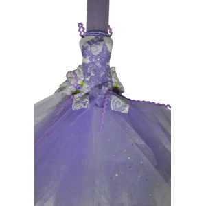 Χειροποίητη Αρωματική Λαμπάδα Με Διακοσμητικό Μωβ Φόρεμα (2025219) Χειροποίητη Αρωματική Λαμπάδα Με Διακοσμητικό Μωβ Φόρεμα (2025219)