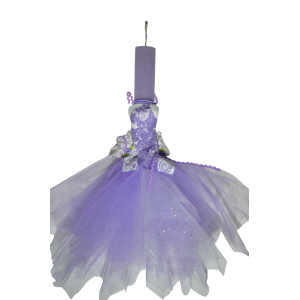 Χειροποίητη Αρωματική Λαμπάδα Με Διακοσμητικό Μωβ Φόρεμα (2025219) Χειροποίητη Αρωματική Λαμπάδα Με Διακοσμητικό Μωβ Φόρεμα (2025219)