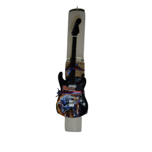 Χειροποίητη Αρωματική Λαμπάδα Με Διακοσμητική Κιθάρα Iron Maiden (2025290)
