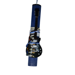 Χειροποίητη Αρωματική Λαμπάδα Με Διακοσμητική Κιθάρα Kiss (2025301)