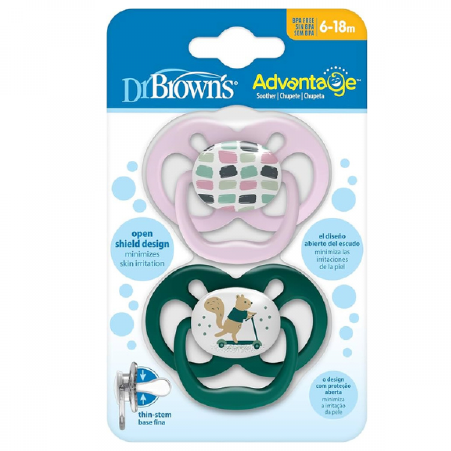 Dr Brown's Πιπίλα Σιλικόνης Advantage Επίπεδο 2 (6-18m) (PA22001)