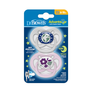 Dr Brown's Πιπίλα Σιλικόνης Advantage Νυχτός (6-18m) - Ροζ (PA22003) Dr Brown's Πιπίλα Σιλικόνης Advantage Νυχτός (6-18m) - Ροζ (PA22003)