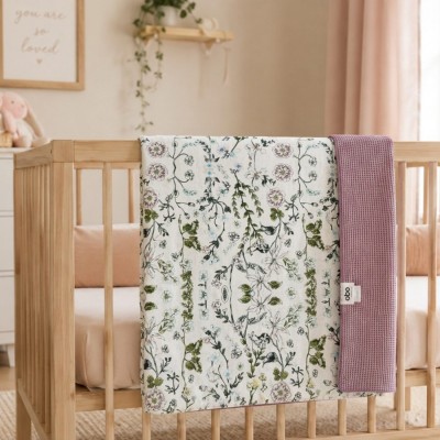 Abo Πικέ κουβέρτα αγκαλιάς 80*80 Flower Garden (2566-100)