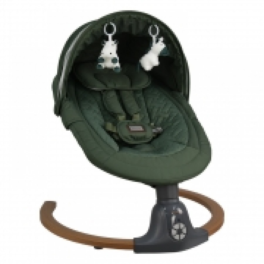 Bebestars Κούνια Ηλεκτρική Fluffy Forest Green (257-176)