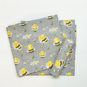 Bunnybebe Σεντόνια κούνιας σετ 3τμχ με λάστιχο, Μέλισσα Γκρι (260-μέλισσα-γκρι) Bunnybebe Σεντόνια κούνιας σετ 3τμχ με λάστιχο, Μέλισσα Γκρι (260-μέλισσα-γκρι)