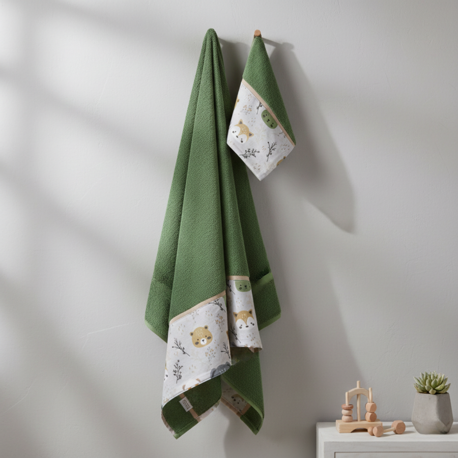 Abo Σετ Βρεφικές Πετσέτες 2τμχ Forest (3082-830) Abo Σετ Βρεφικές Πετσέτες 2τμχ Forest (3082-830)