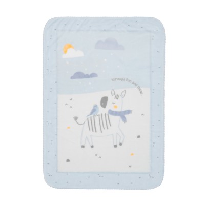 Kikka Boo Κουβέρτα Κούνιας Βελουτέ 110x140 cm Stripy Friends (31103020150)