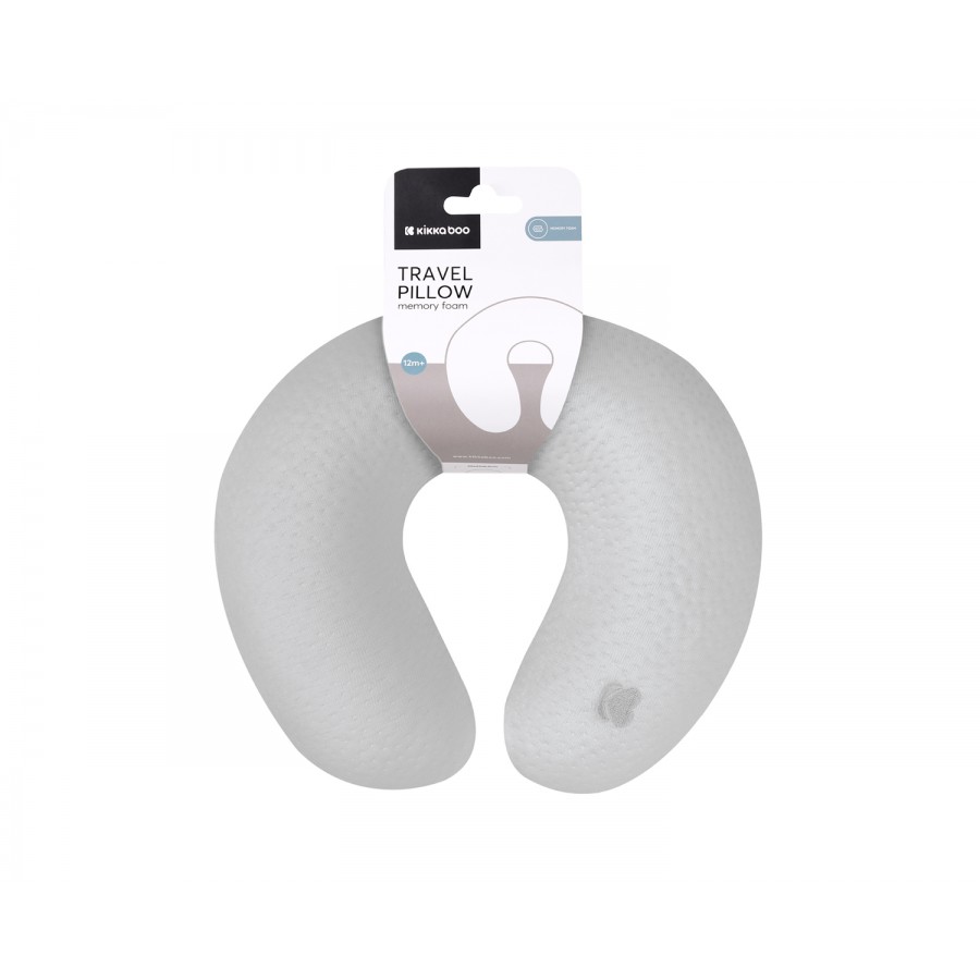 Kikka Boo Memory Foam Εργονομικό Μαξιλάρι Ταξιδίου Airknit Grey (31106010144)