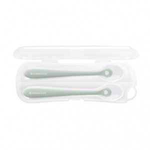 Kikkaboo Κουτάλια σιλικόνης με θήκη 2τμχ Sage (31302040181) Kikkaboo Κουτάλια σιλικόνης με θήκη 2τμχ Sage (31302040181)