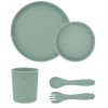 Kikkaboo  Σετ Φαγητού από Σιλικόνη 5 τεμαχίων Platinum Silicone Sage (31302050001)