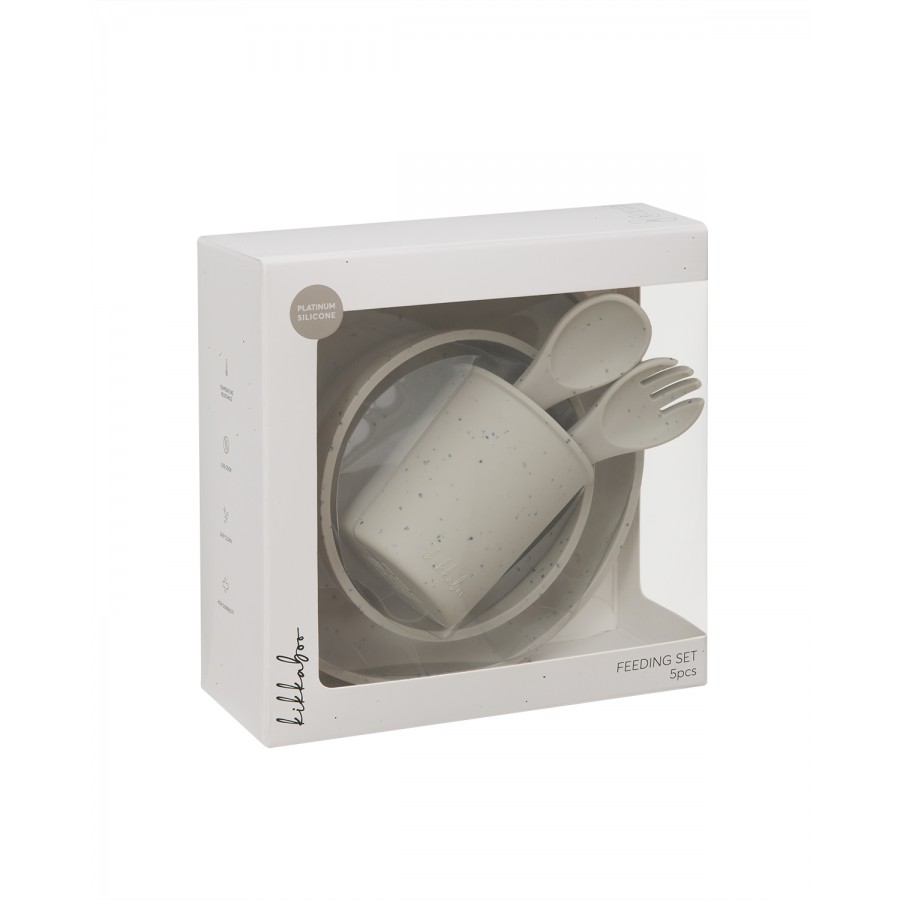 Kikkaboo  Σετ Φαγητού από Σιλικόνη 5 τεμαχίων Platinum Silicone Sand (31302050002)