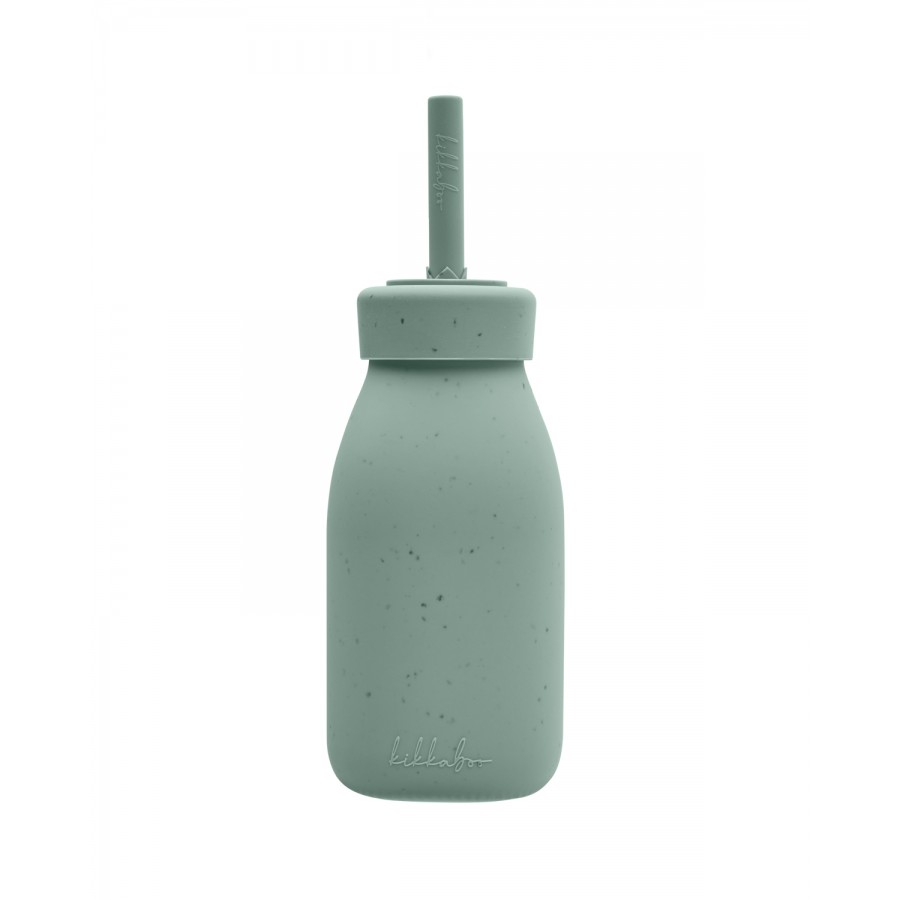 Kikkaboo Μπουκάλι με καλαμάκι από Σιλικόνη Platinum Silicone Sage (31302050019)