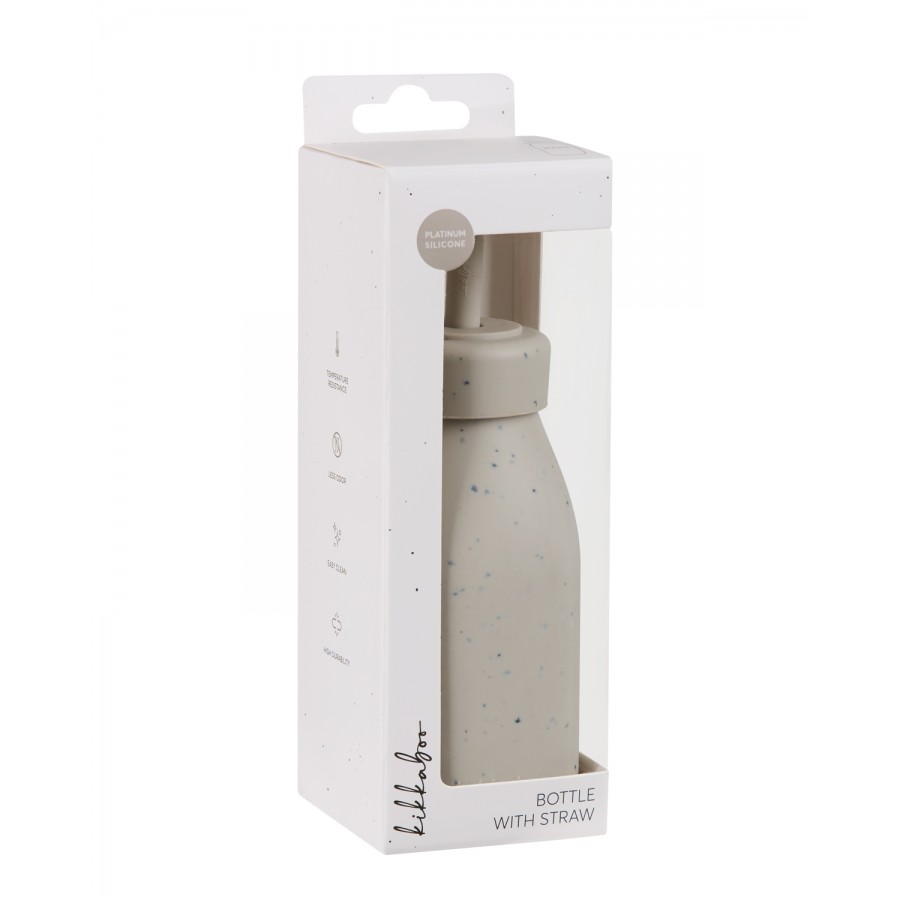 Kikkaboo Μπουκάλι με καλαμάκι από Σιλικόνη Platinum Silicone Sand (31302050020)