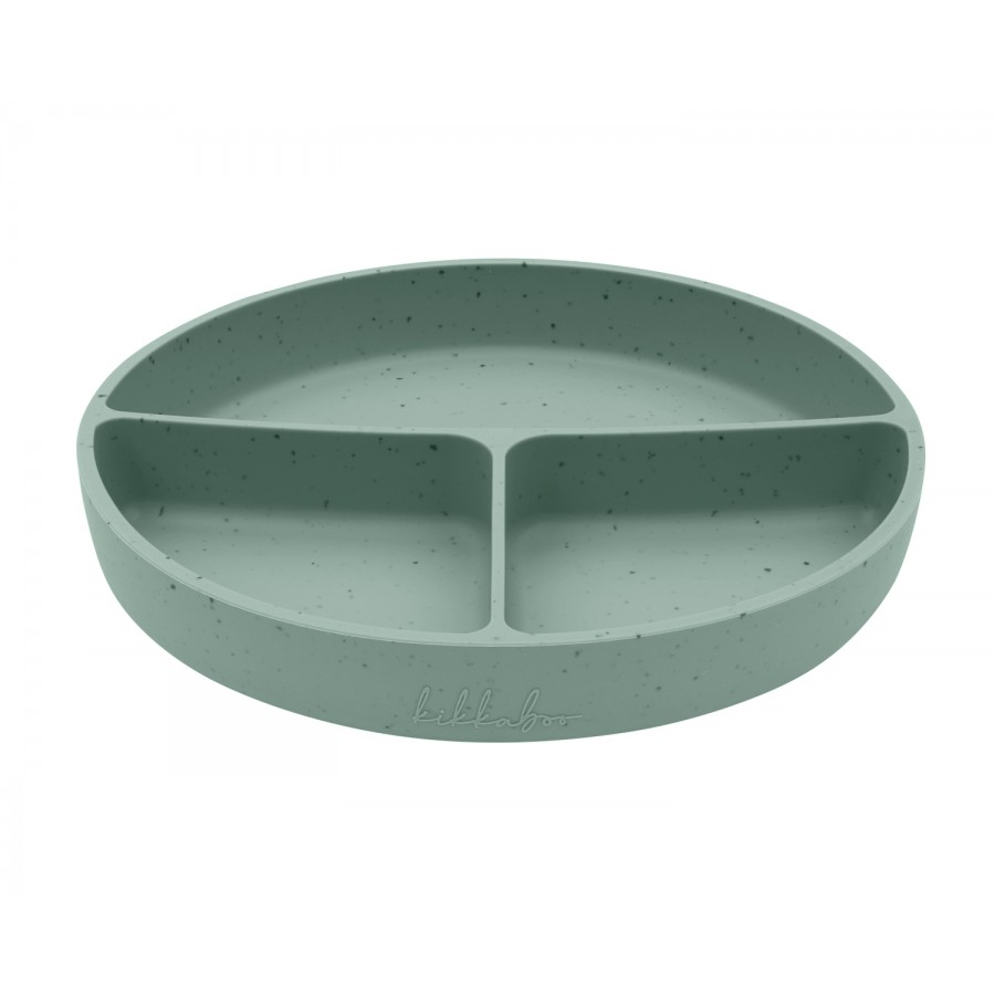 Kikkaboo Δίσκος Φαγητού από Σιλικόνη με χωρίσματα  Platinum Silicone Sage (31302050032)