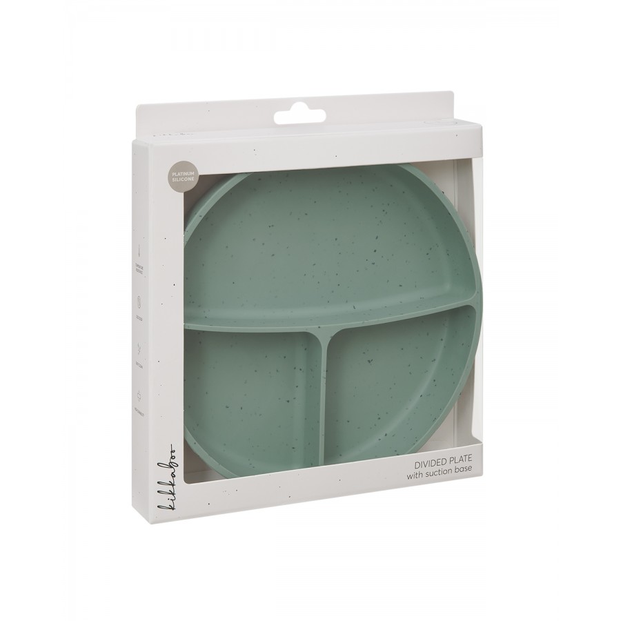 Kikkaboo Δίσκος Φαγητού από Σιλικόνη με χωρίσματα  Platinum Silicone Sage (31302050032)