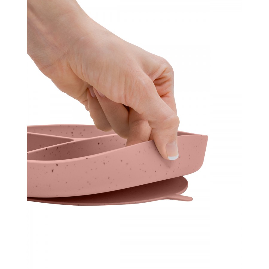 Kikkaboo Δίσκος Φαγητού από Σιλικόνη με χωρίσματα  Platinum Silicone Blush (31302050034)