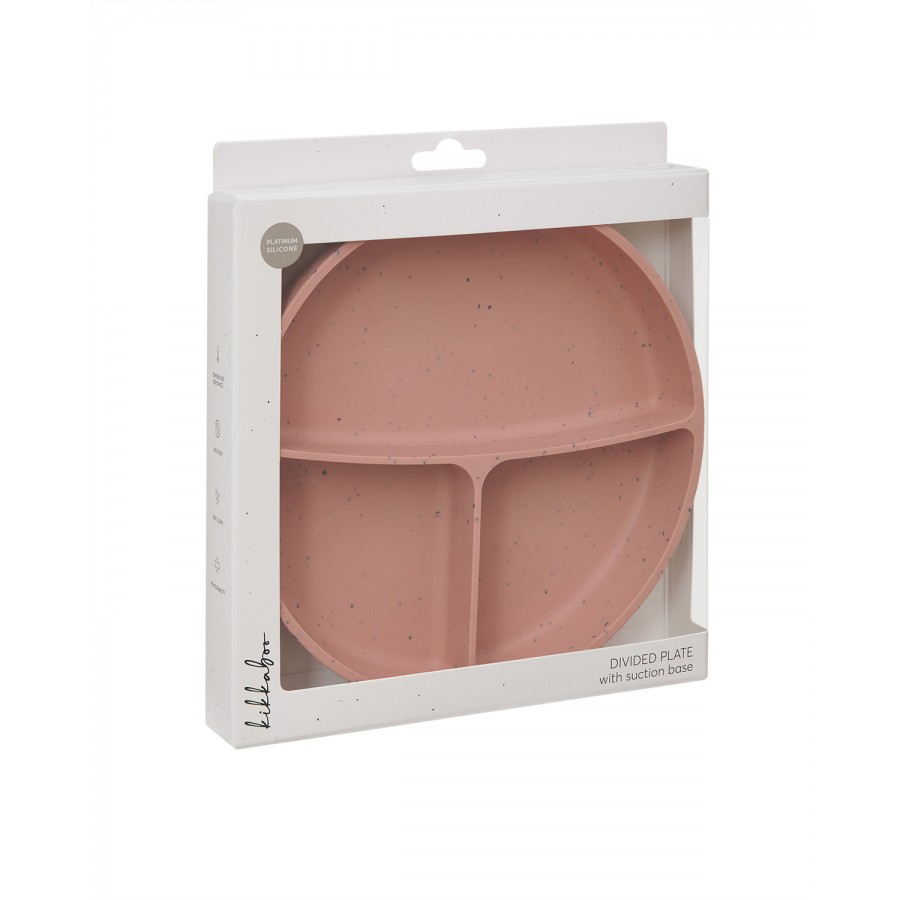 Kikkaboo Δίσκος Φαγητού από Σιλικόνη με χωρίσματα  Platinum Silicone Blush (31302050034)