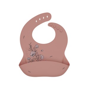 Kikkaboo Σαλιάρα από Platinum σιλικόνη Flora Blush (31302050040)