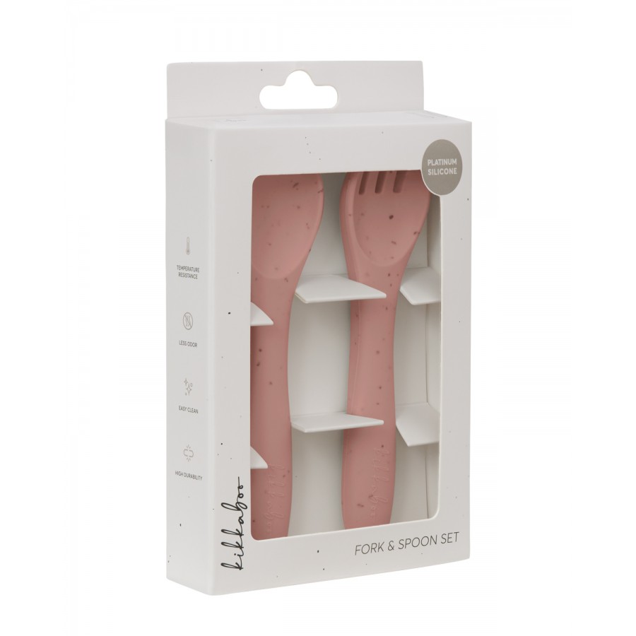 Kikkaboo Σετ Κουτάλι & Πιρούνι από Σιλικόνη Platinum Silicone Blush (31302050044) Kikkaboo Σετ Κουτάλι & Πιρούνι από Σιλικόνη Platinum Silicone Blush (31302050044)