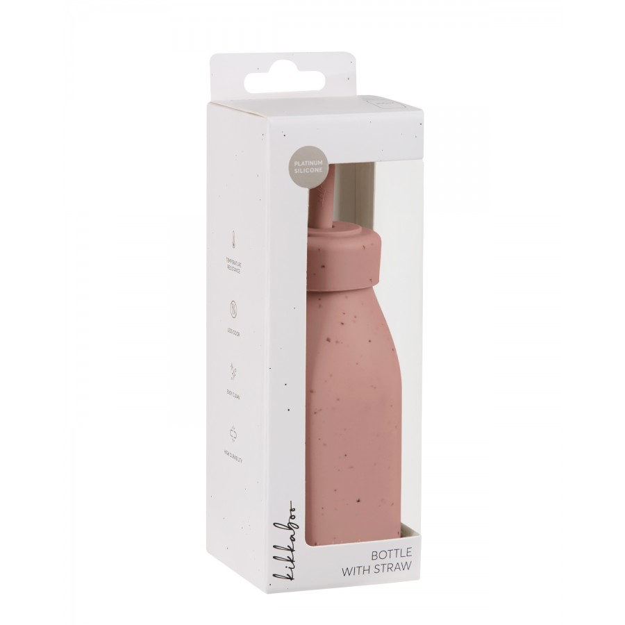 Kikkaboo Μπουκάλι με καλαμάκι από Σιλικόνη Platinum Silicone Blush (31302050047) Kikkaboo Μπουκάλι με καλαμάκι από Σιλικόνη Platinum Silicone Blush (31302050047)