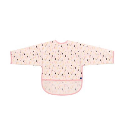 Kikkaboo Σαλιάρα-Ποδιά Αδιάβροχη με Μανίκια Arty Pink Pattern (31303030058)