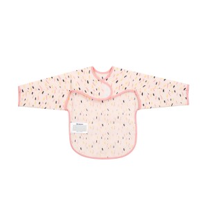 Kikkaboo Σαλιάρα-Ποδιά Αδιάβροχη με Μανίκια Arty Pink Pattern (31303030058)