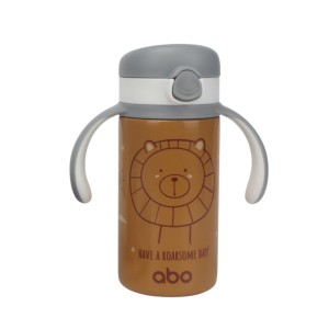 Abo Παγούρι θερμός 280 ml με χερούλι και καλαμάκι abottle HAVE A ROARSOME DAY (313802)