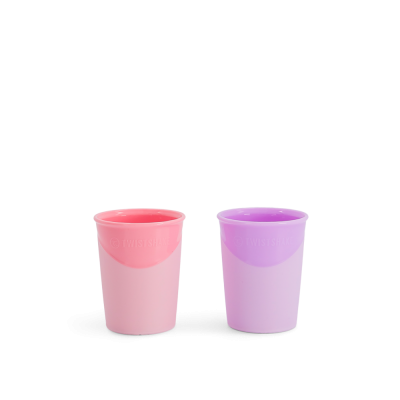 Twistshake Εκπαιδευτικό Ποτήρι 170ml 6+Μηνών Pastel Pink Purple 2τμχ (32-08-78114)