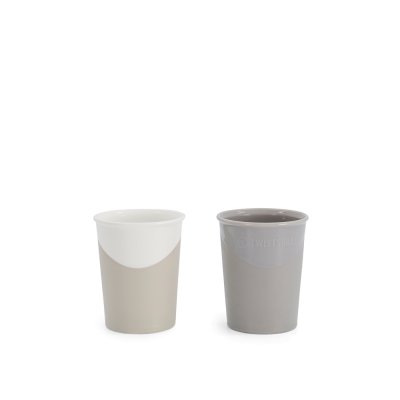 Twistshake Εκπαιδευτικό Ποτήρι 170ml 6+Μηνών Pastel Grey White 2τμχ (32-08-78596)