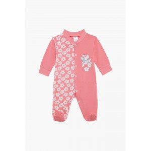 Pretty Baby Βρεφικό  φορμάκι με μακρύ μανίκι, ψιλή πλέξη υφάσματος Σομόν με τσέπη (32975) Pretty Baby Βρεφικό  φορμάκι με μακρύ μανίκι, ψιλή πλέξη υφάσματος Σομόν με τσέπη (32975)