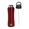 Eco Life Θερμός από ανοξείδωτο ατσάλι Red Thermos 550ml Με Eσωτερικό Καλαμάκι (33-BO-3063)