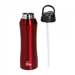 Eco Life Θερμός από ανοξείδωτο ατσάλι Red Thermos 550ml Με Eσωτερικό Καλαμάκι (33-BO-3063) Eco Life Θερμός από ανοξείδωτο ατσάλι Red Thermos 550ml Με Eσωτερικό Καλαμάκι (33-BO-3063)