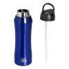 Eco Life Θερμός από ανοξείδωτο ατσάλι Blue Thermos 550ml Με Eσωτερικό Καλαμάκι (33-BO-3062)