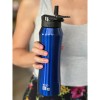 Eco Life Θερμός από ανοξείδωτο ατσάλι Blue Thermos 550ml Με Eσωτερικό Καλαμάκι (33-BO-3062)