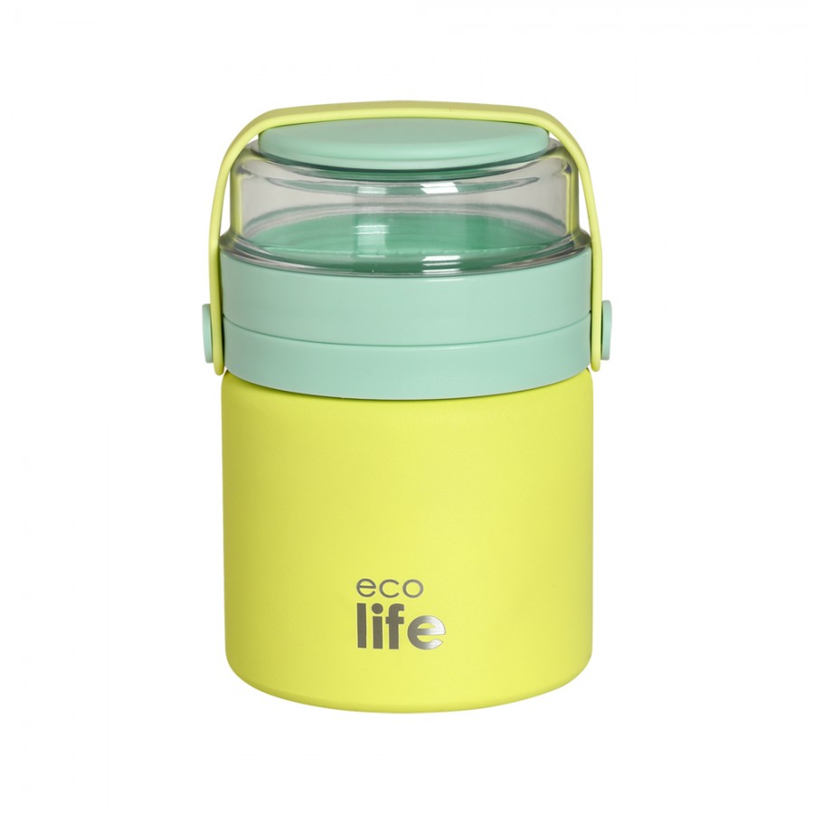 Eco Life Στρογγυλό Θερμός Φαγητού 450ml Κίτρινο (33-BO-9020) Eco Life Στρογγυλό Θερμός Φαγητού 450ml Κίτρινο (33-BO-9020)
