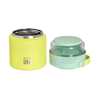 Eco Life Στρογγυλό Θερμός Φαγητού 450ml Κίτρινο (33-BO-9020) Eco Life Στρογγυλό Θερμός Φαγητού 450ml Κίτρινο (33-BO-9020)