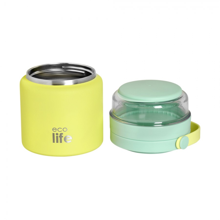 Eco Life Στρογγυλό Θερμός Φαγητού 450ml Κίτρινο (33-BO-9020) Eco Life Στρογγυλό Θερμός Φαγητού 450ml Κίτρινο (33-BO-9020)