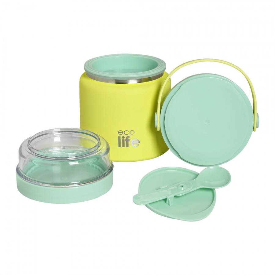 Eco Life Στρογγυλό Θερμός Φαγητού 450ml Κίτρινο (33-BO-9020) Eco Life Στρογγυλό Θερμός Φαγητού 450ml Κίτρινο (33-BO-9020)