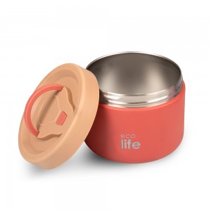 Eco Life Στρογγυλό Θερμός Φαγητού 650ml Ροζ (33-BO-9062) Eco Life Στρογγυλό Θερμός Φαγητού 650ml Ροζ (33-BO-9062)