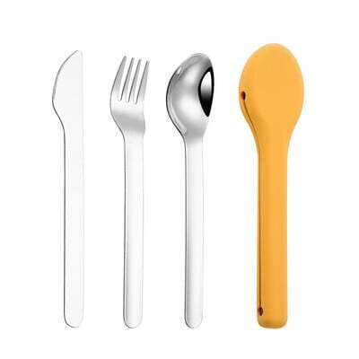 Eco Life Μαχαιροπίρουνα σε Θήκη Σιλικόνης Dusty Yellow (33-BO-9098) Eco Life Μαχαιροπίρουνα σε Θήκη Σιλικόνης Dusty Yellow (33-BO-9098)