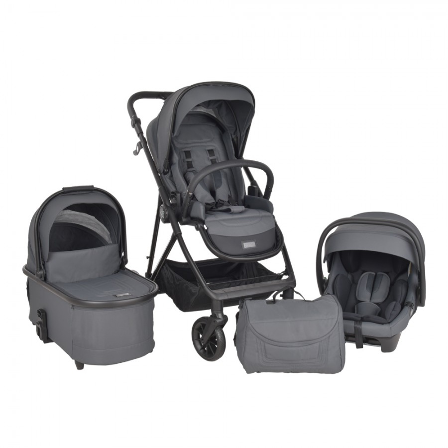 Bebe Stars Πολυκαρότσι Dione 3σε1 Titanium Grey (334-186)