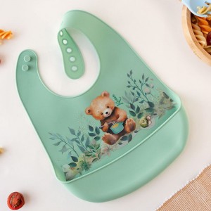 Kiokids Σαλιάρα Σιλικόνης Little Bear (3738)