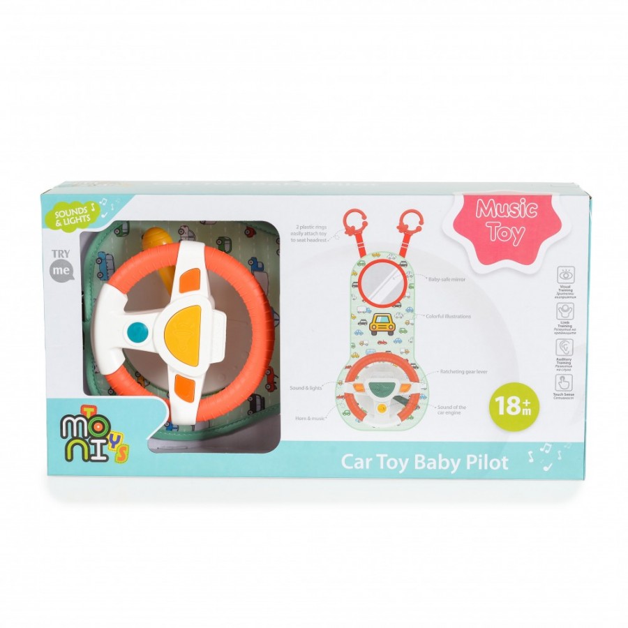 Moni Κρεμαστό Παιχνίδι Αυτοκινήτου Car toy Baby Pilot HE0623 (3800146224318)