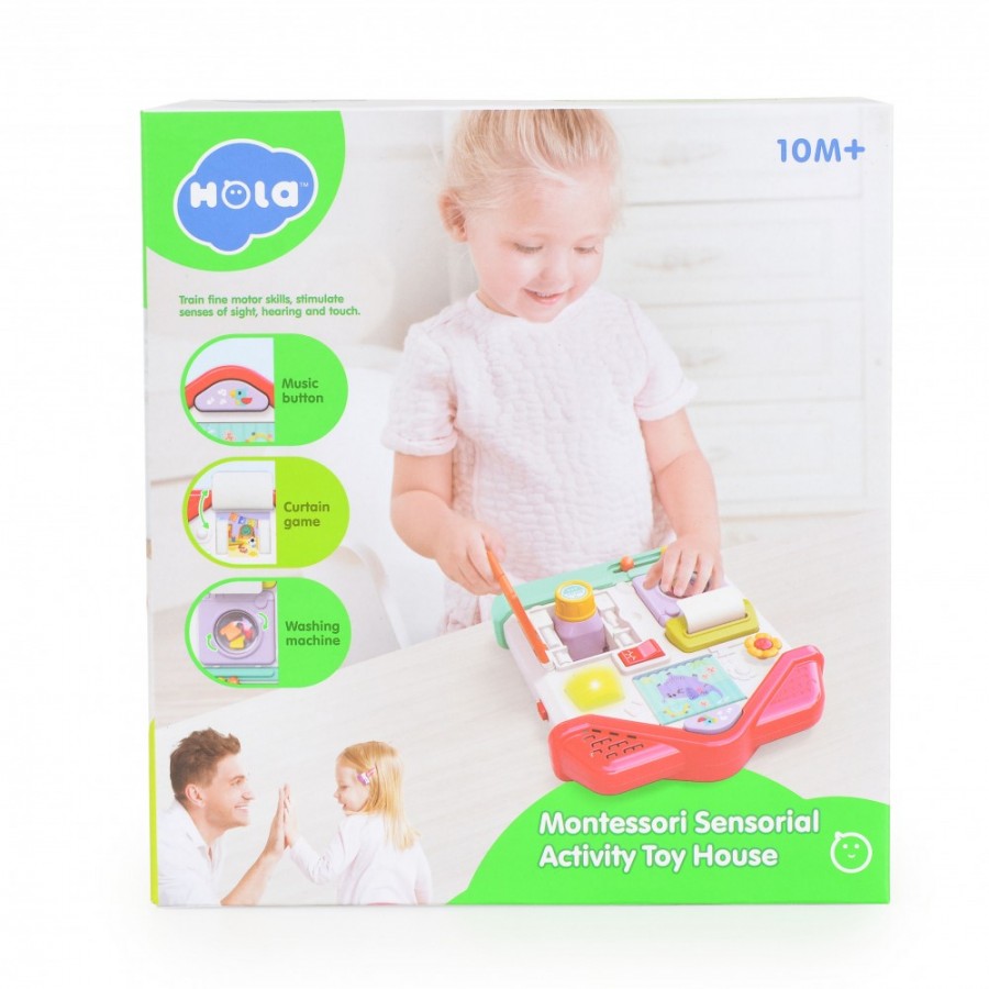 Hola Σπιτάκι Δραστηριοτήτων Montessori Sensorial Activity Toy House HА898600 (3800146224905)