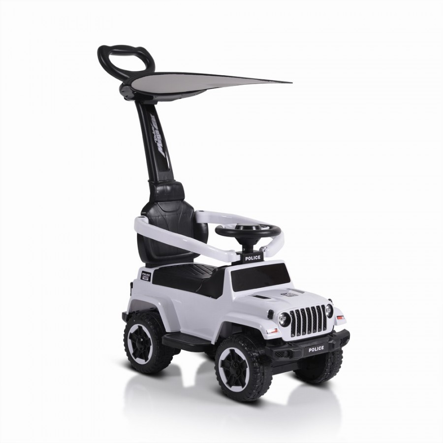 Περπατούρα Αυτοκινητάκι Με λαβή Γονέα & Τέντα Ride On Police White (3800146230890)