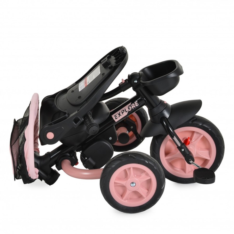 Byox Τρίκυκλο Ποδηλατάκι Αναδιπλούμενο Explore Pink (3800146232009)