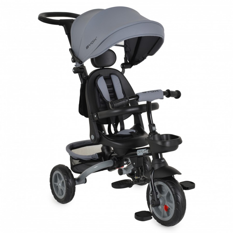 Byox Τρίκυκλο Ποδηλατάκι Αναδιπλούμενο Explore Dark Grey (3800146232016)