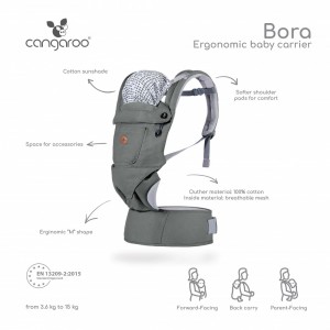Cangaroo Μάρσιπος Bora Grey BC2060 (3800146270704)